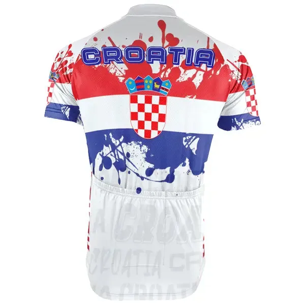 Customized Croatia Short Sleeve Cycling Jersey for Men