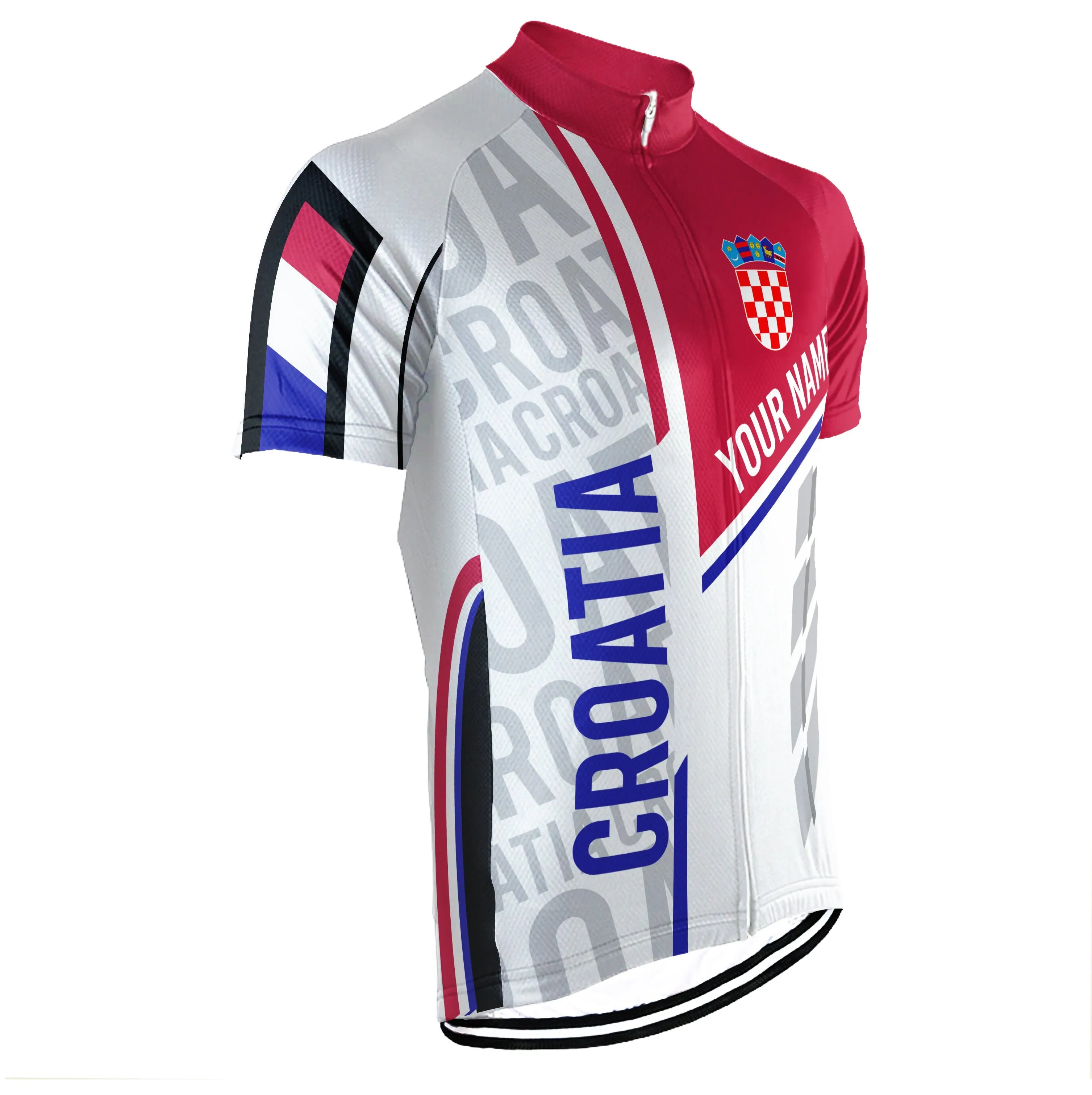Customized Croatia Short Sleeve Cycling Jersey for Men