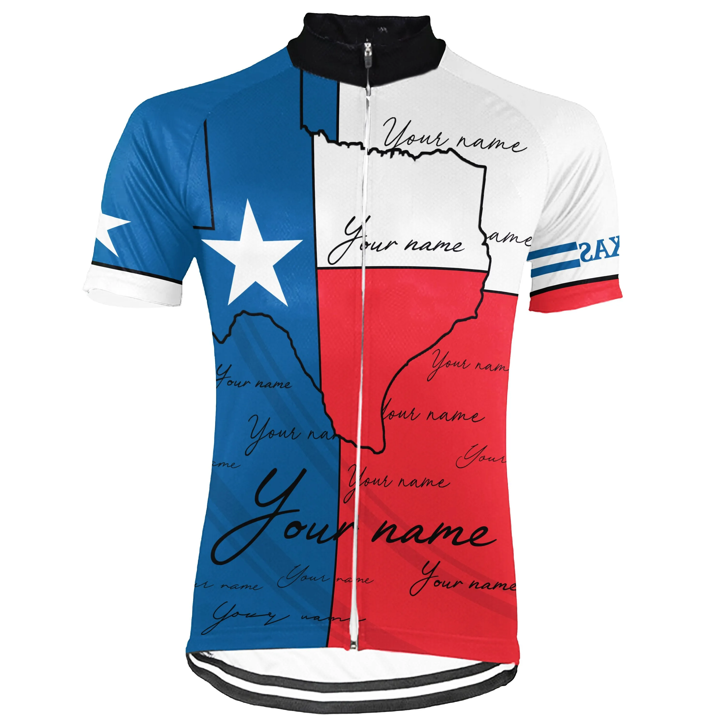 Customized Texas Short Sleeve Cycling Jersey for Men