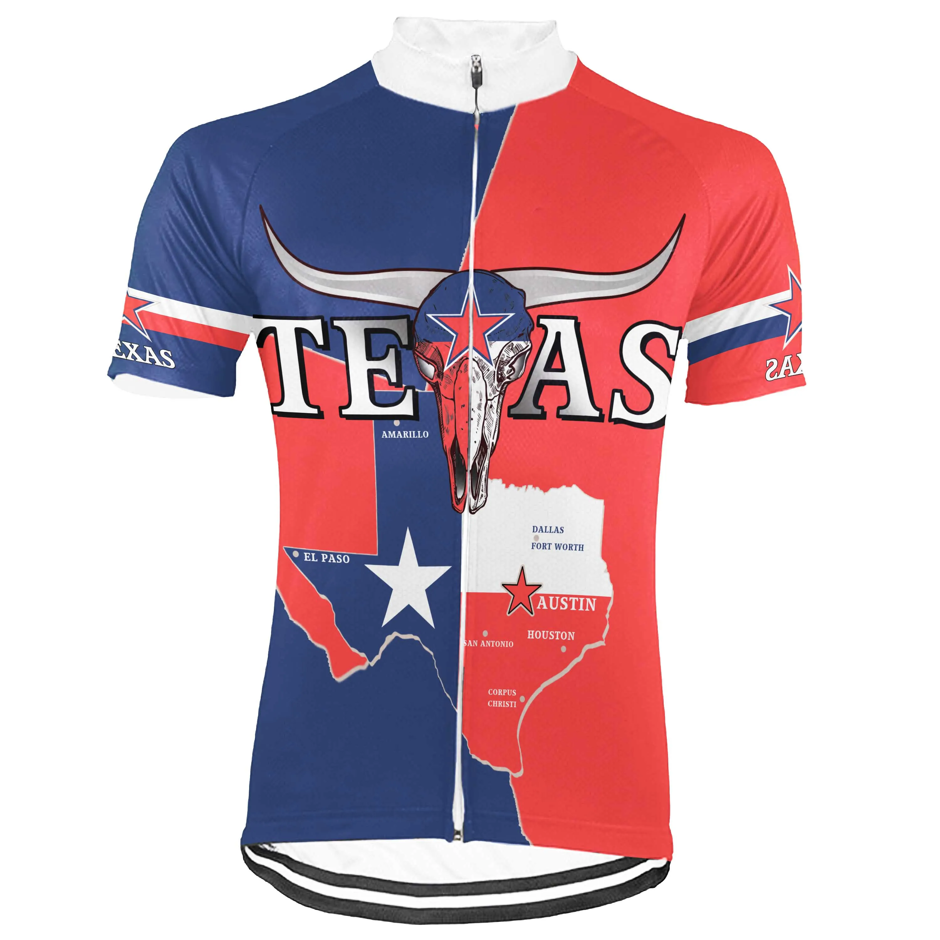 Customized Texas Short Sleeve Cycling Jersey for Men