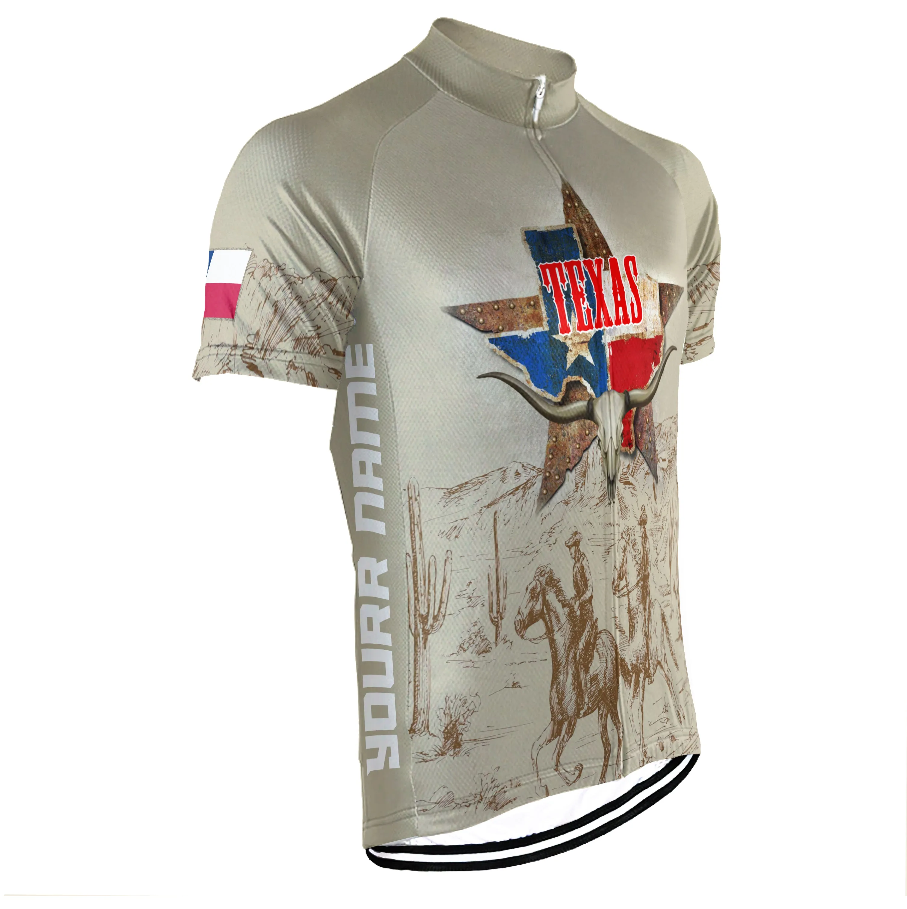 Customized Texas Short Sleeve Cycling Jersey for Men