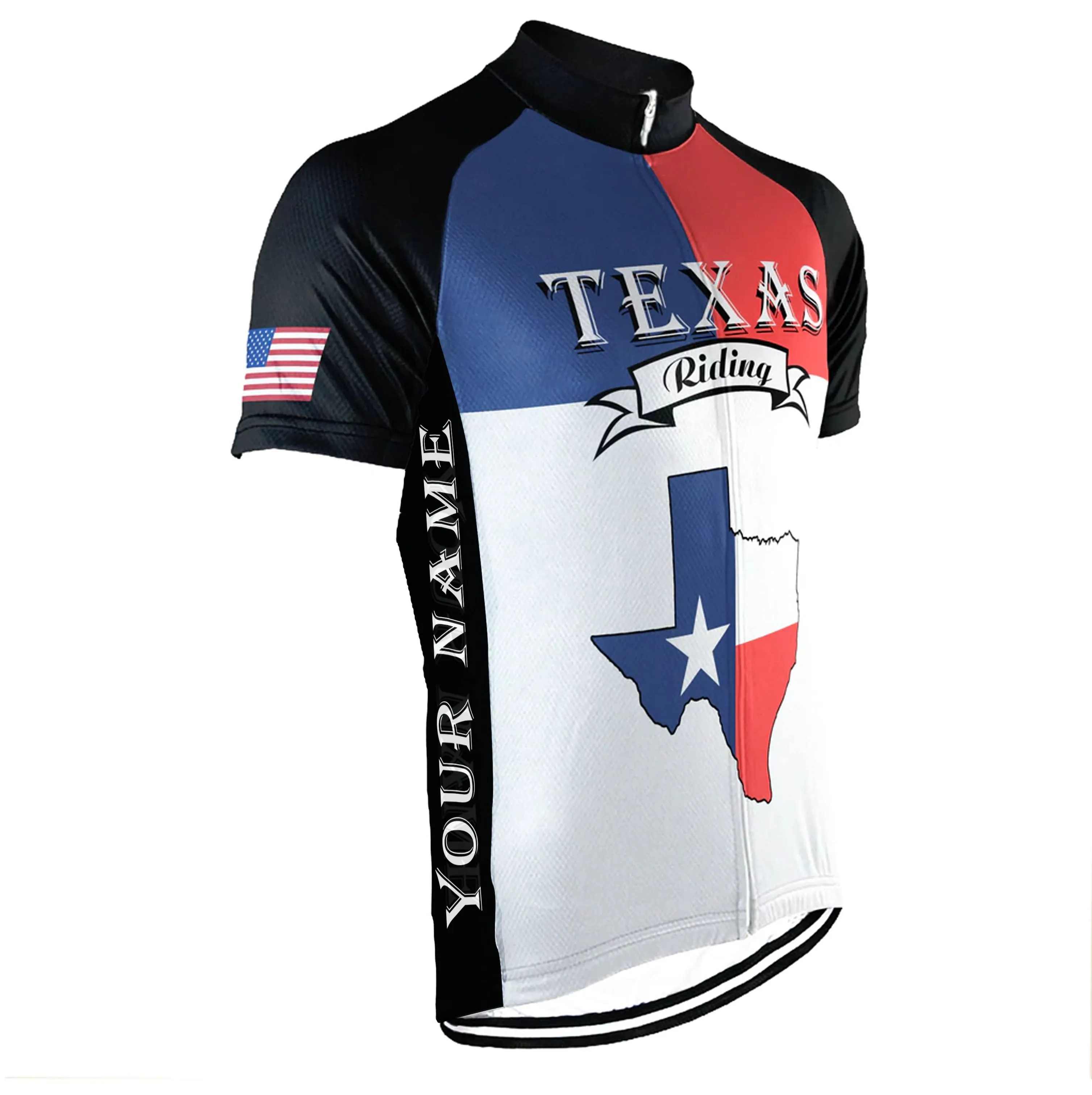 Customized Texas Short Sleeve Cycling Jersey for Men