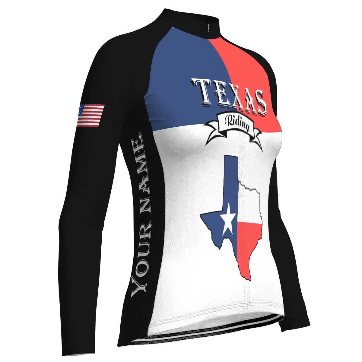 Customized Texas Winter Thermal Fleece Long Sleeve For Women