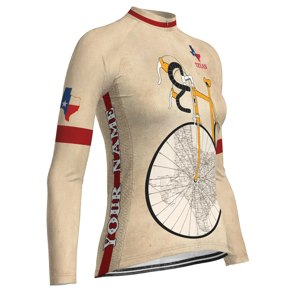 Customized Texas Winter Thermal Fleece Long Sleeve For Women