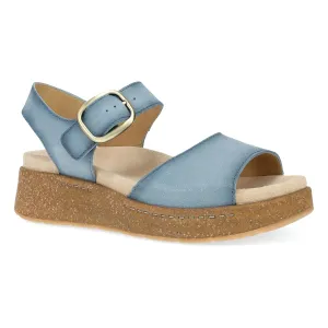 Dansko Women's Bianca Sandal - Blue Burnished Suede