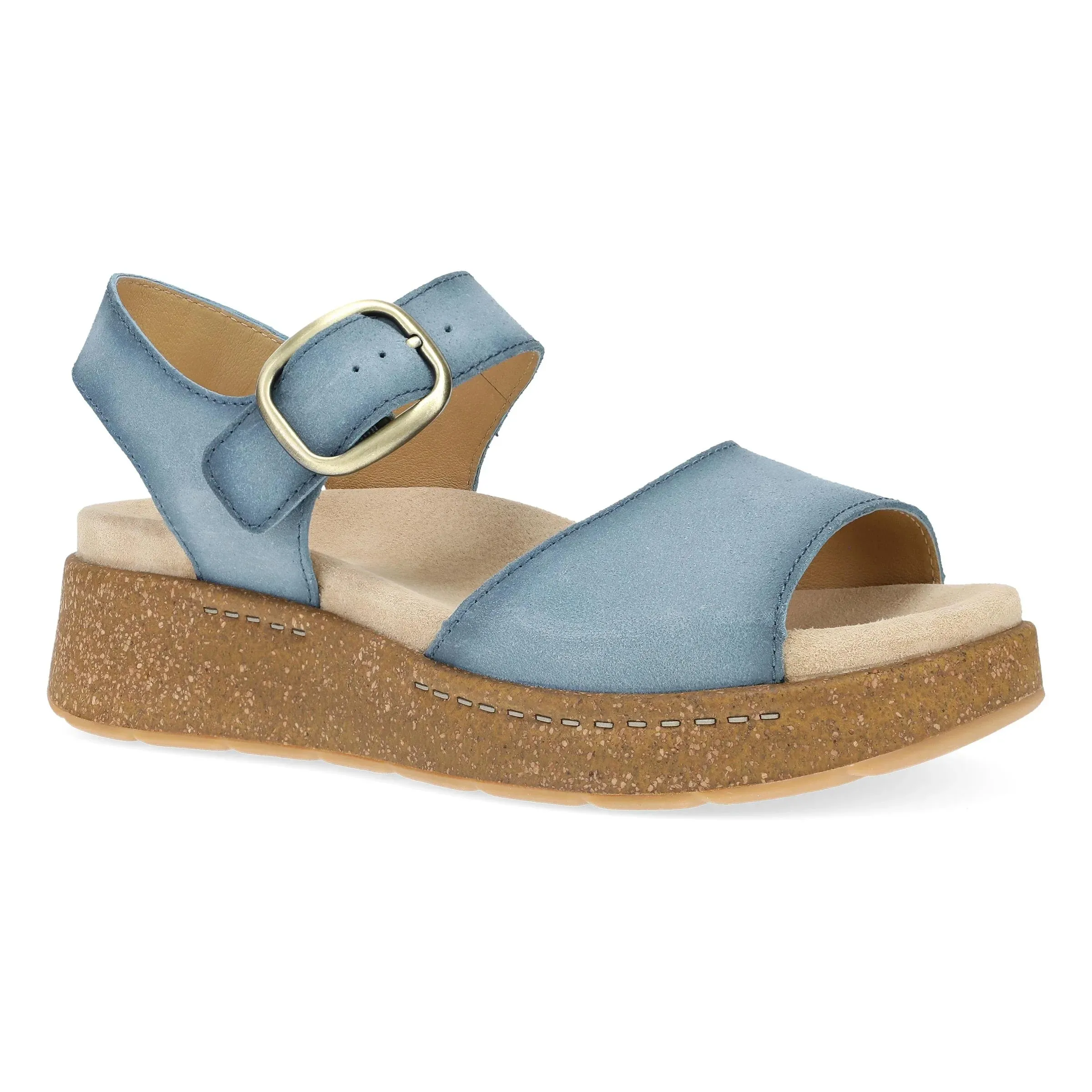 Dansko Women's Bianca Sandal - Blue Burnished Suede