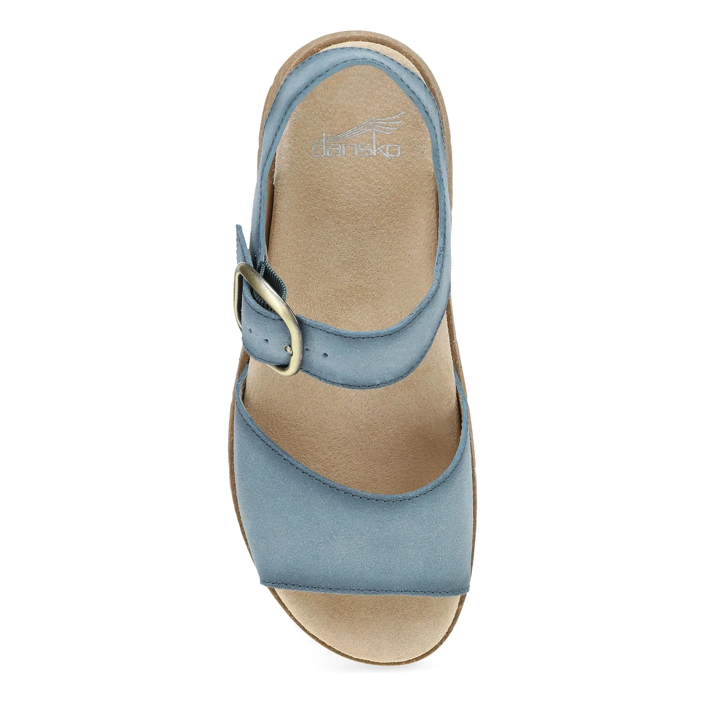 Dansko Women's Bianca Sandal - Blue Burnished Suede