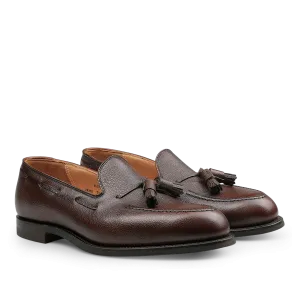 Dark Brown Pebble Grain Leather Cavendish II Loafers