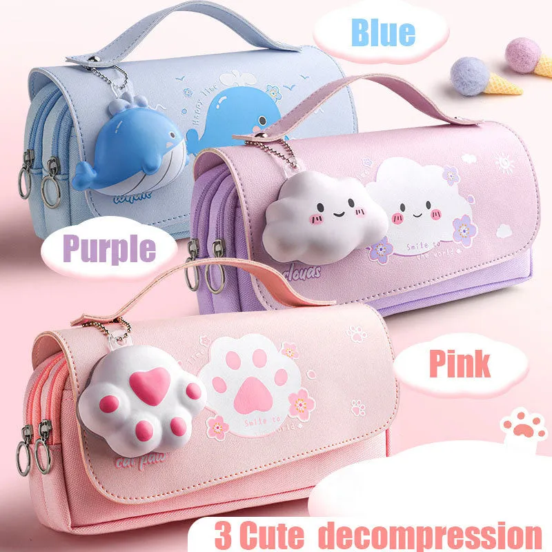 Decompression Pencil Bag Cute & Stress Relief Stationery Case