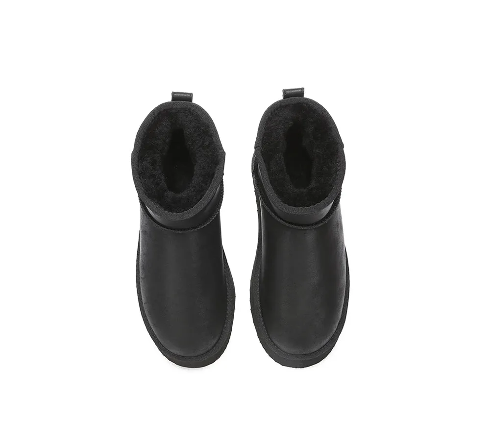 EVERAU® UGG Women Sheepskin Wool Ankle Platform Boots Romi