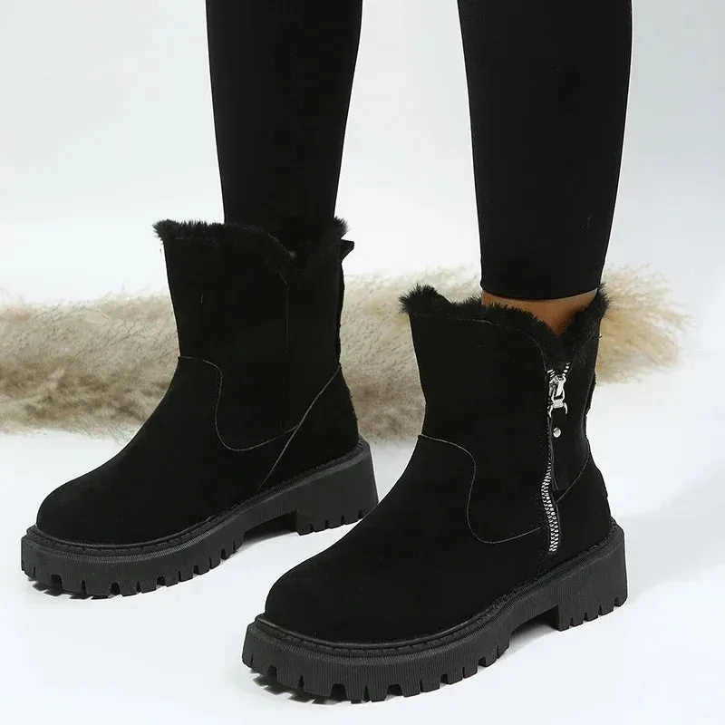 Faux Fur Winter Ankle Boots