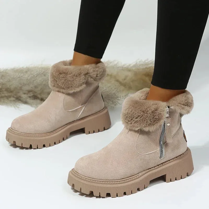 Faux Fur Winter Ankle Boots
