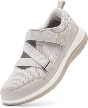 FitVille Extra Wide Shoes for Women Comfortable Adjustable Strap for Swollen Feet Diabetic Sandals for Women Wide Width Neuropathy Foot Pain Relief