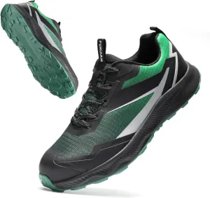 Furuian Composite Toe Shoes for Men Safety Work Shoes for Men Non Slip Rubber Outsole and Puncture Proof Kevlar Midsole Comfortable Safey Work Sneakers