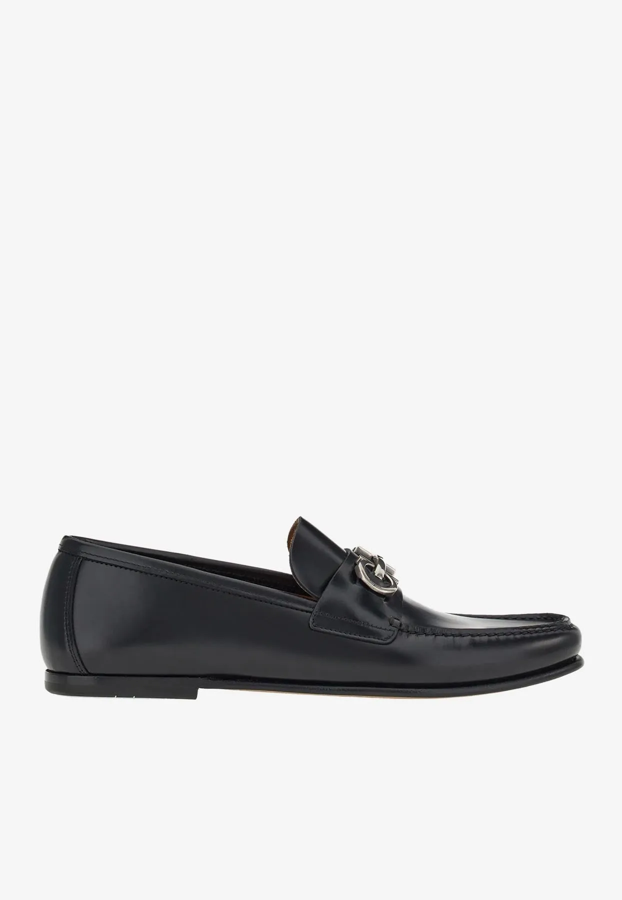 Galileo Gancini Buckle Leather Loafers