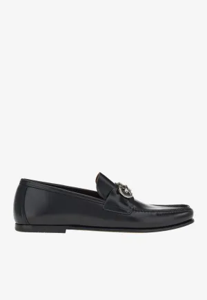 Galileo Gancini Buckle Leather Loafers