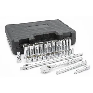 GearWrench 80692 29 Pc. 3/8" Drive 12 Point Standard & Deep Metric Mechanics Tool Set