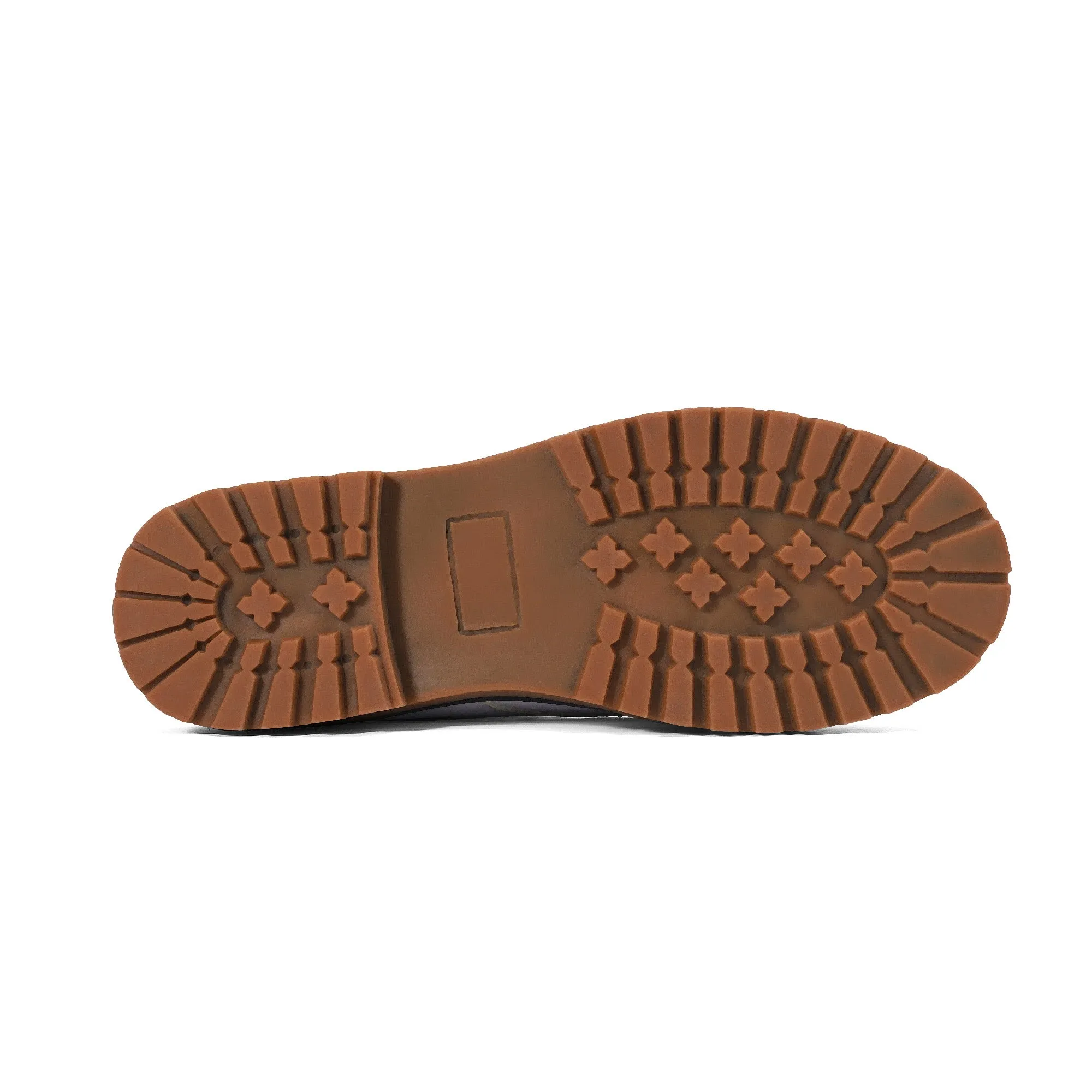 Gothic Grey And Black Leather Brown Outsole All Season Boots