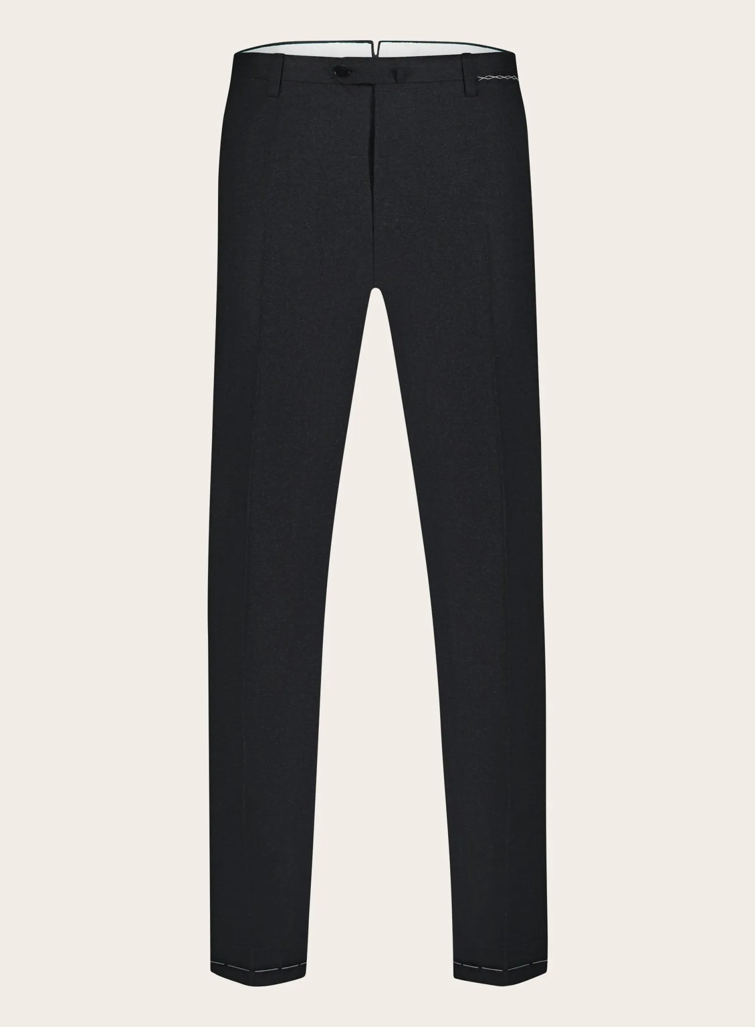 Handgemaakte pantalon van wol en cashmere