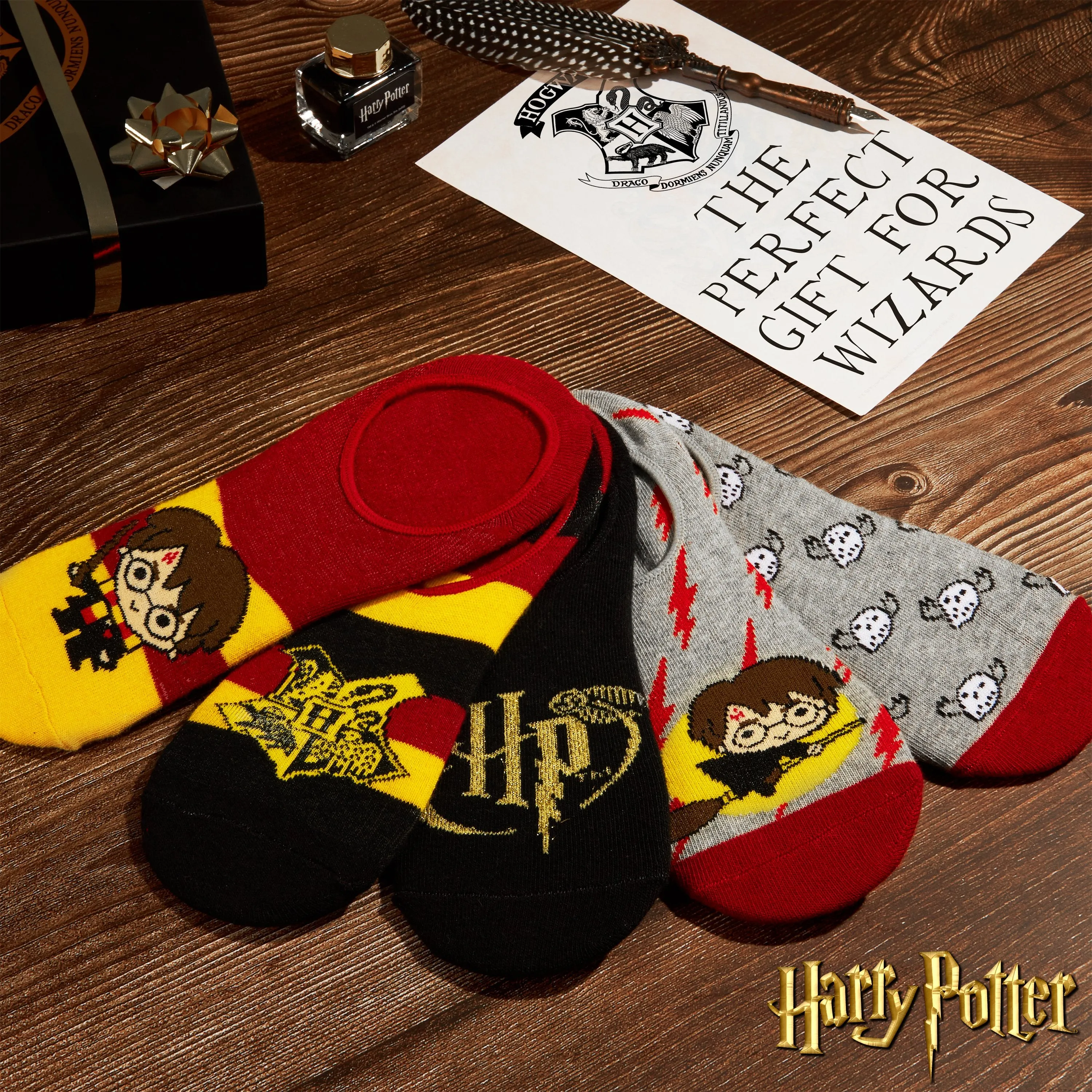 Harry Potter Invisible Socks, No Show Socks 5 Pairs, Harry Potter Gifts