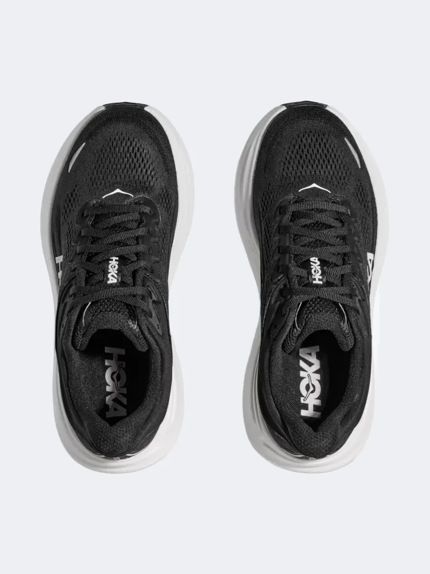 Hoka Bondi 9 Women Running Shoes Black/White