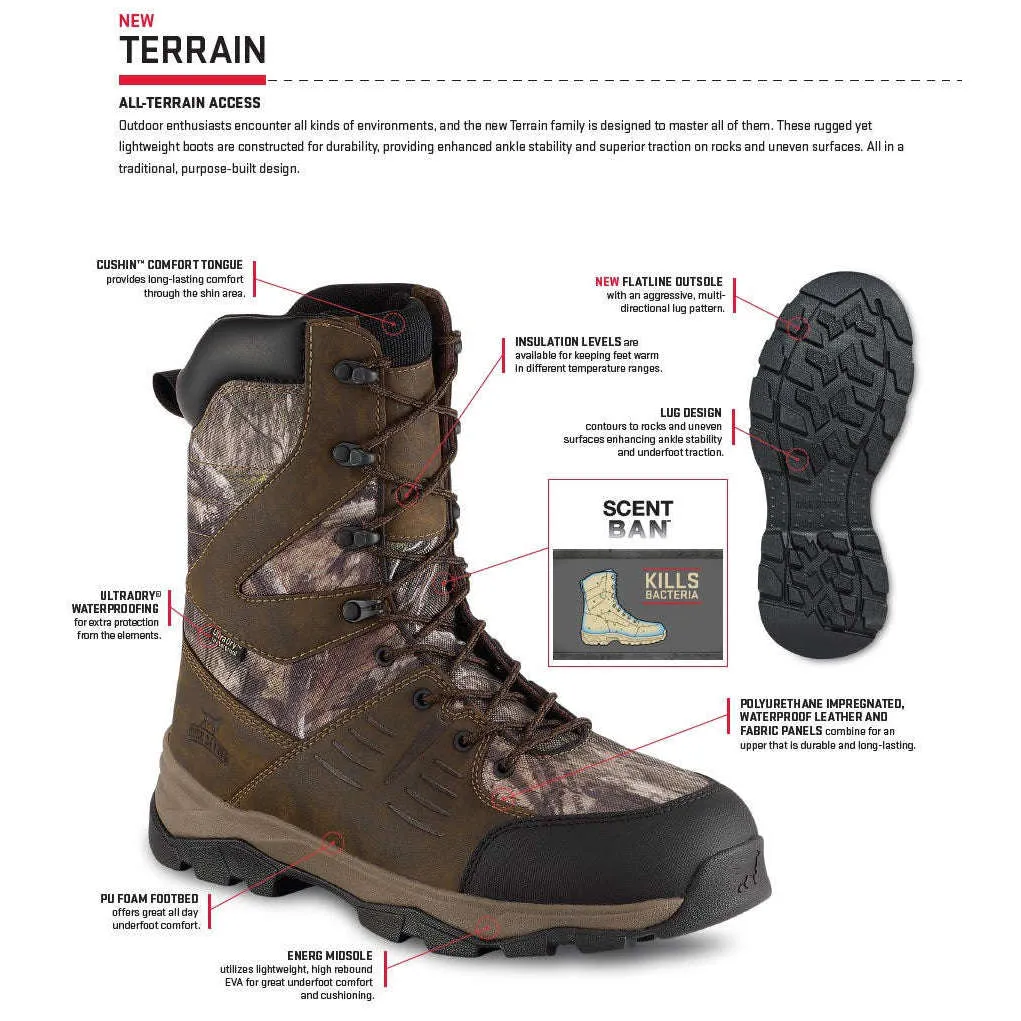 Irish Setter Mens TERRAIN 1200G Waterprooof 10 inch Outdoor Boot