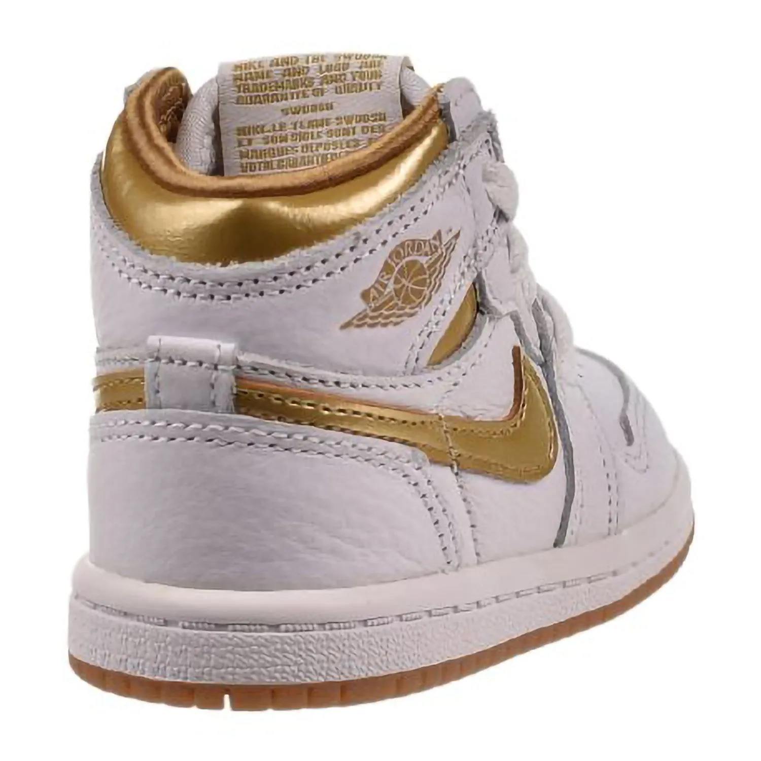 Jordan 1 Retro High OG (TD) Toddler Shoes White-Metallic Gold