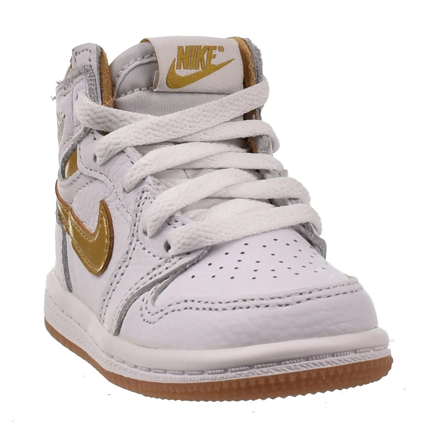 Jordan 1 Retro High OG (TD) Toddler Shoes White-Metallic Gold