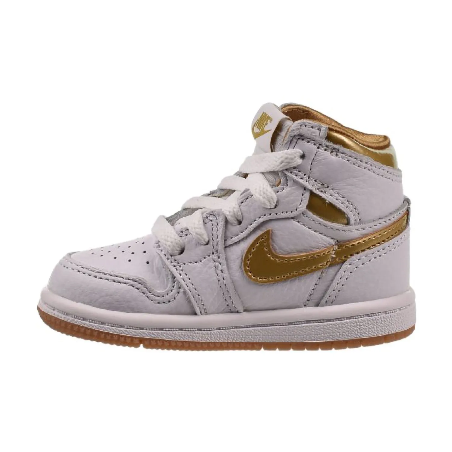 Jordan 1 Retro High OG (TD) Toddler Shoes White-Metallic Gold