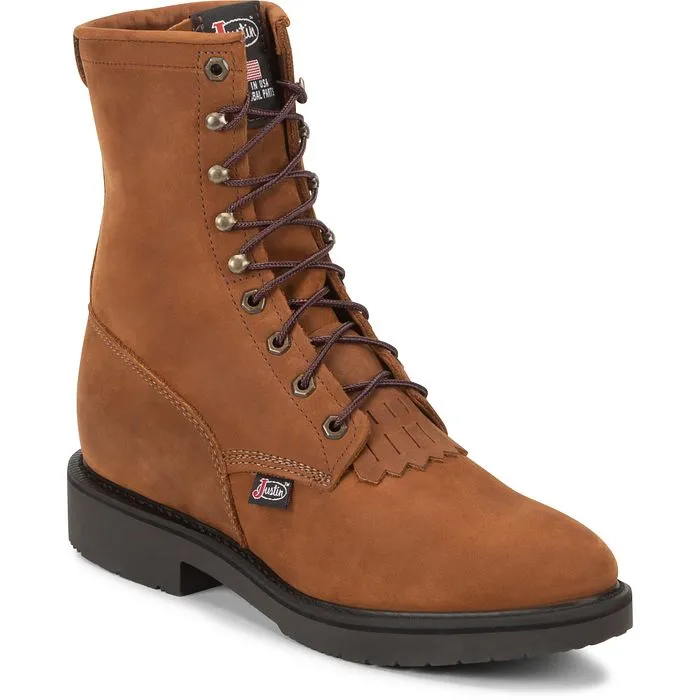 Justin Bark Original Laceup Conductor Work Boot Style 760
