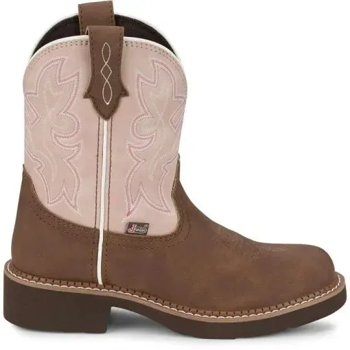 Justin Boots Women's 8" Kay Pink Round Toe Western Boot
