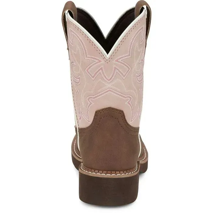 Justin Boots Women's 8" Kay Pink Round Toe Western Boot