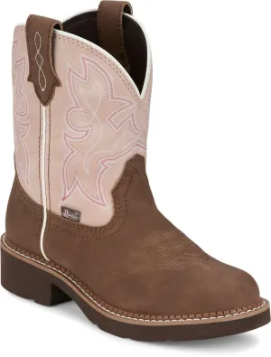 Justin Boots Women's 8" Kay Pink Round Toe Western Boot