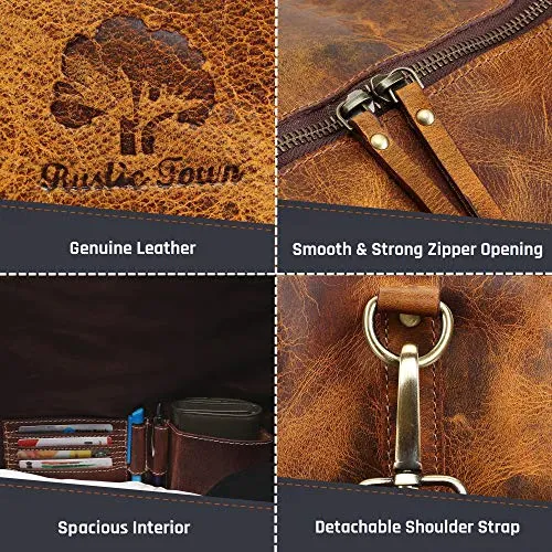 Leather Duffel Bags For Men Women - Airplane Underseat Carry On Luggage By Rustic Town