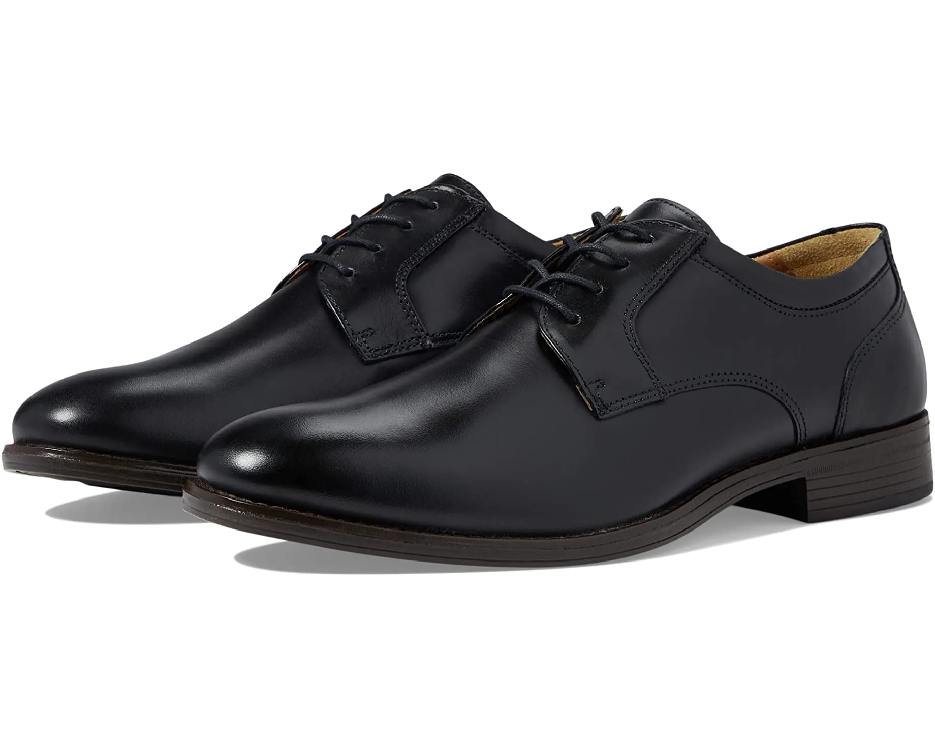 Lewis Plain Toe Johnston & Murphy Oxfords, black