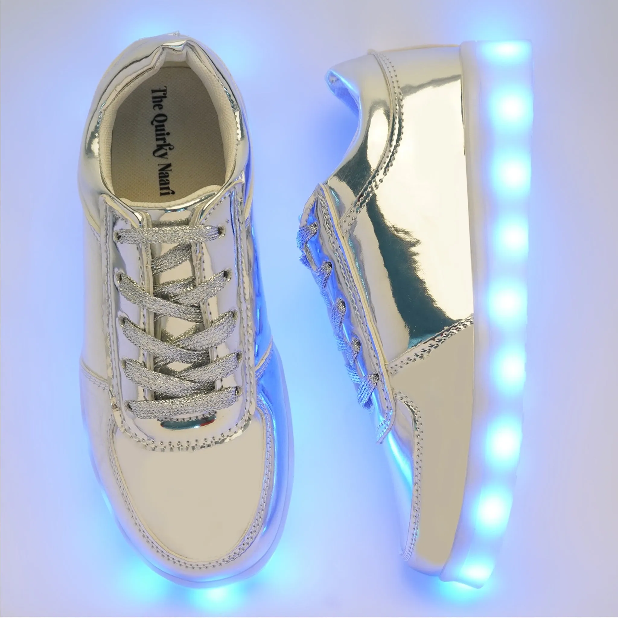 Light Me Up Sneakers - Ankle (Silver)