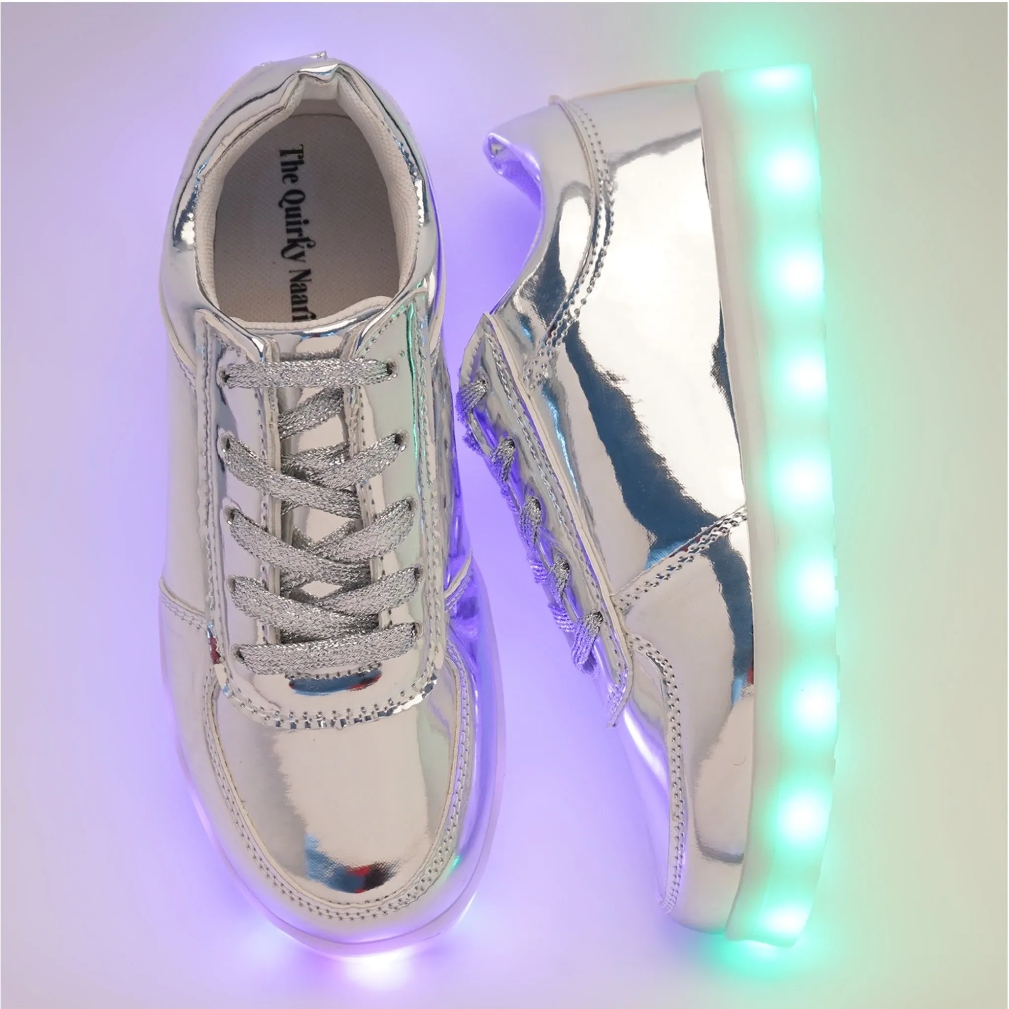 Light Me Up Sneakers - Ankle (Silver)