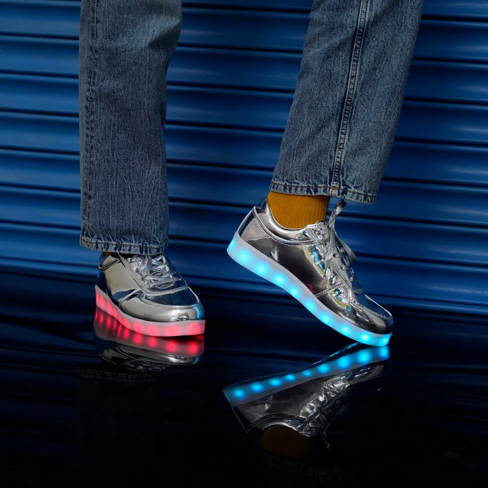 Light Me Up Sneakers - Ankle (Silver)