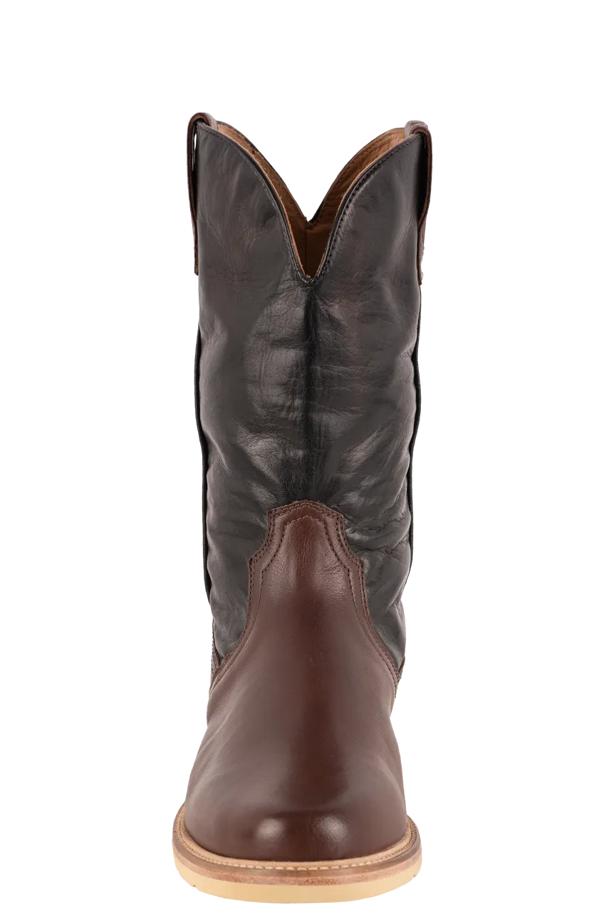 Lucchese Men's Baby Buffalo Range Boots - Whiskey