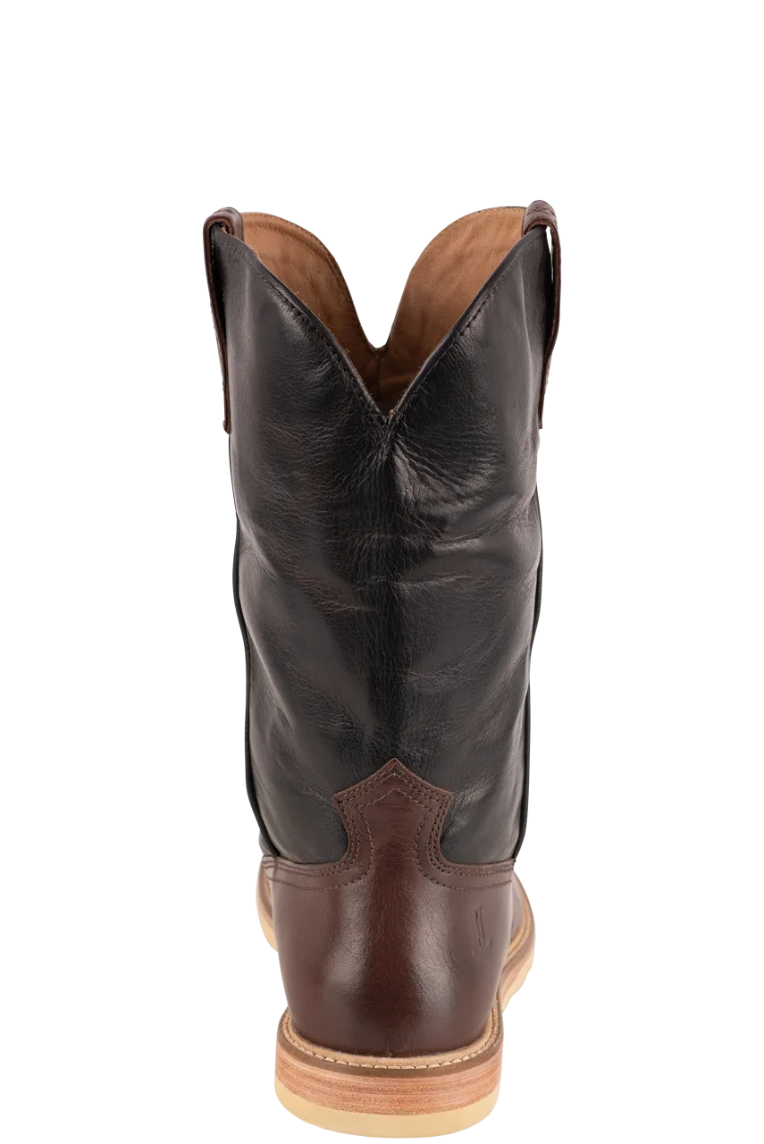 Lucchese Men's Baby Buffalo Range Boots - Whiskey