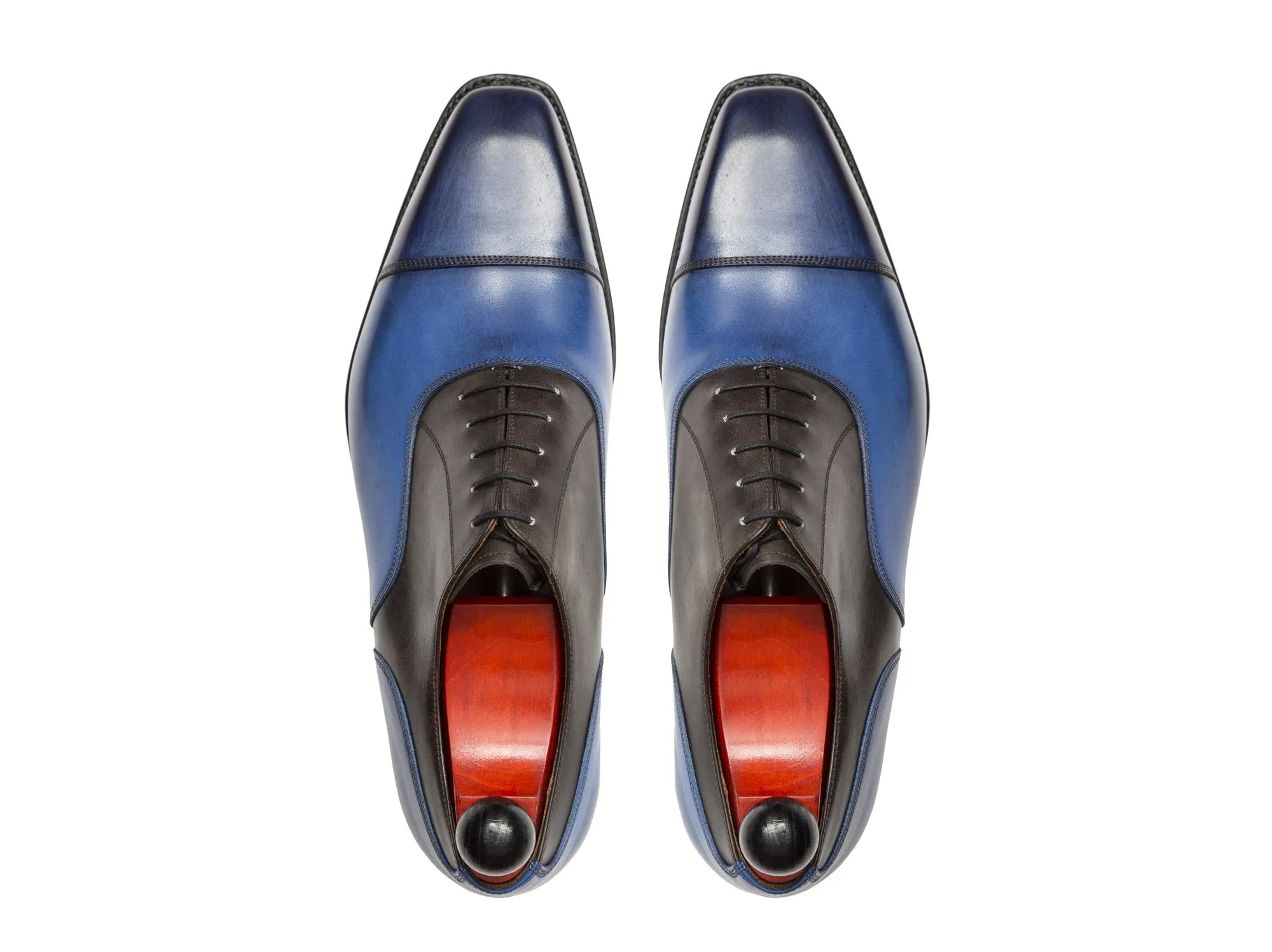 Magnolia - MTO - Sky Blue Calf / Grey Museum Calf - MGF Last - Single Leather Sole