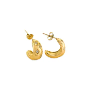 Mini CZ Hoops Water Resistant