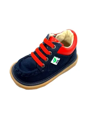 Mooshu Trainers Baby Boys Navy Blue Suede Squeaky Bailey Ankle Boots 3-4 Baby