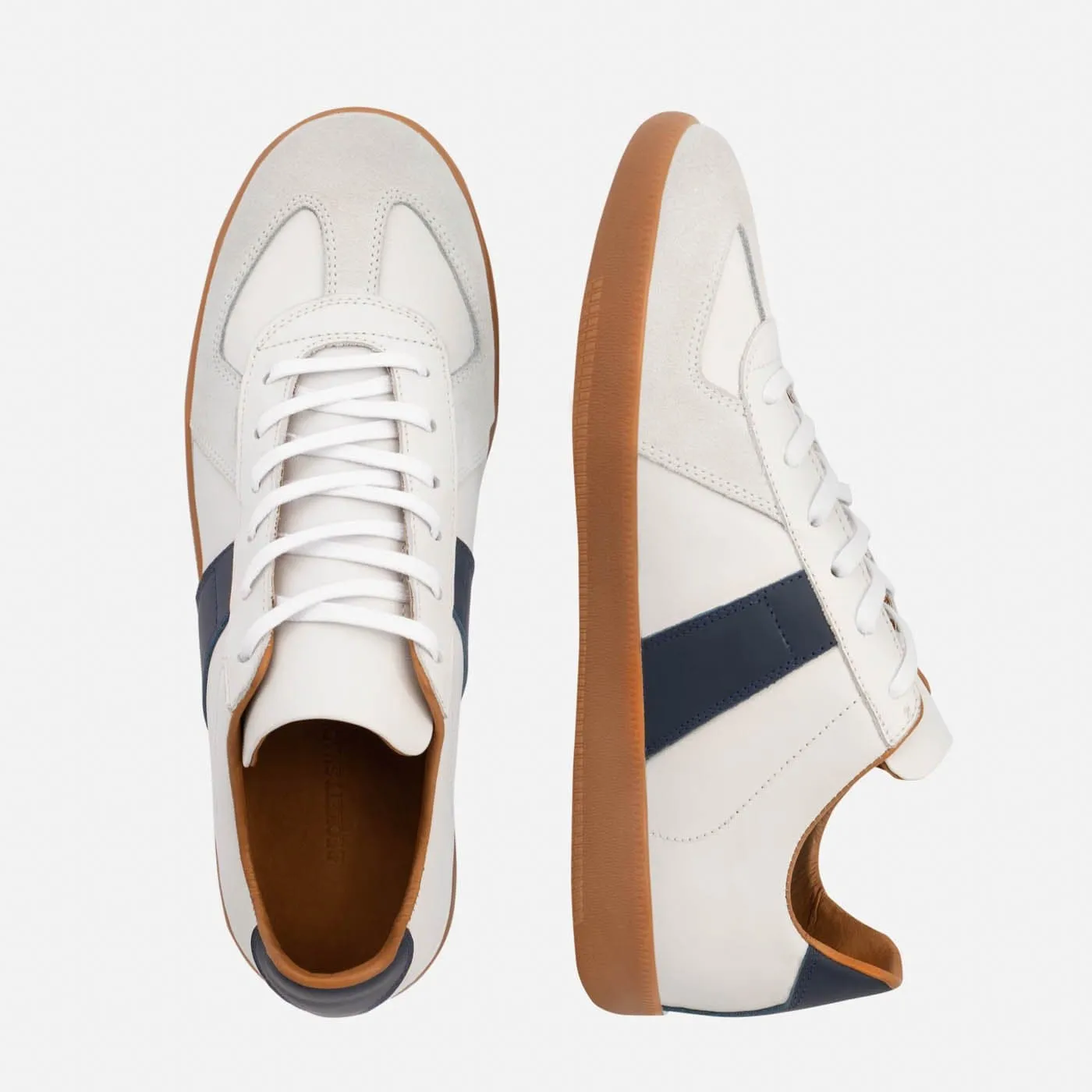 Morgen Trainers - Leather/Suede - Gum Sole - Men's