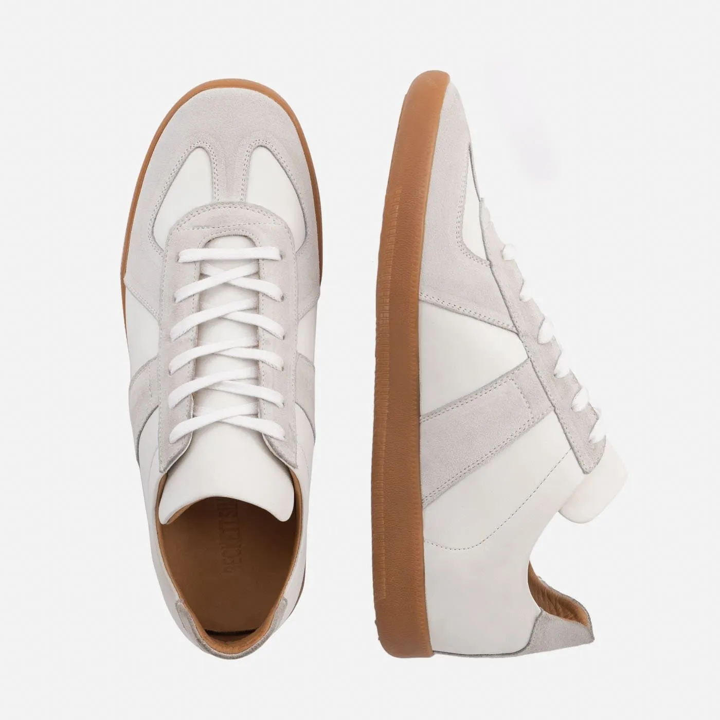 Morgen Trainers - Leather/Suede - Gum Sole - Men's