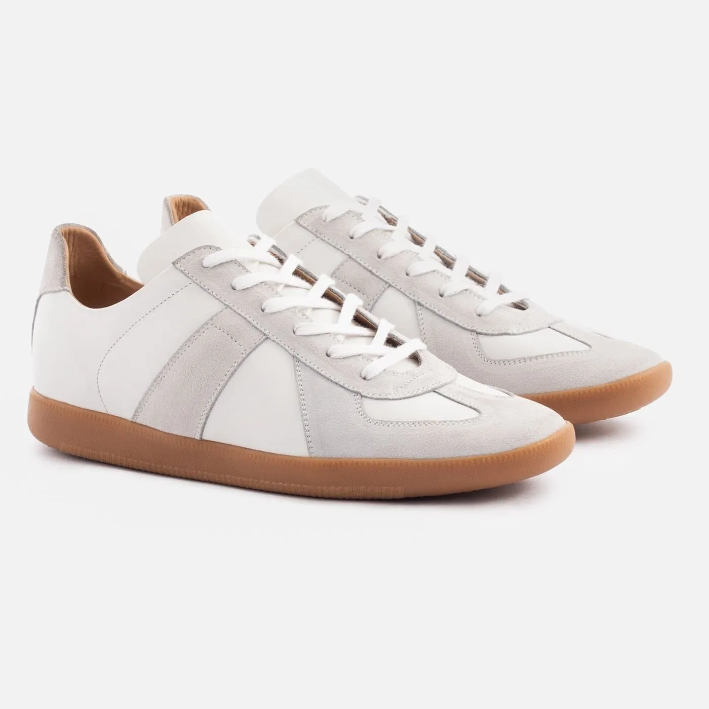 Morgen Trainers - Leather/Suede - Gum Sole - Men's