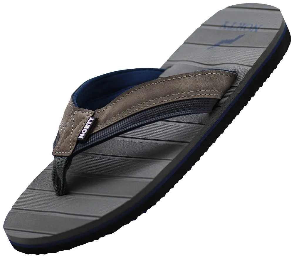 NORTY Mens 8-13 Grey/Navy 2 Sandal 11036