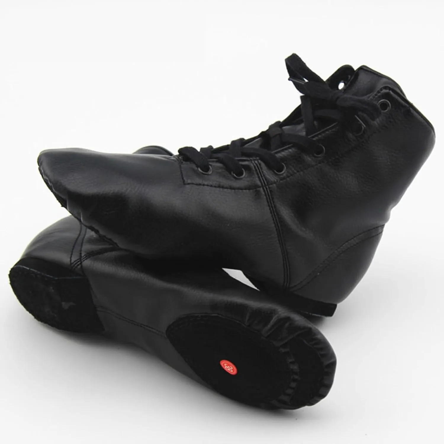 ONAIC Womens Practice Dance Shoes Ballroom Shoes Leather Ankle Boots Latin Salsa Platform Shoes Lace-Up Modern Shoes