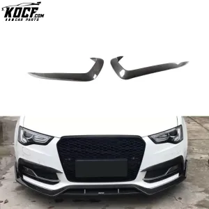 Pre-Facelift S5 Carbon Fiber Front Bumper Flats for Audi S5 8T A5 SLINE 12-16