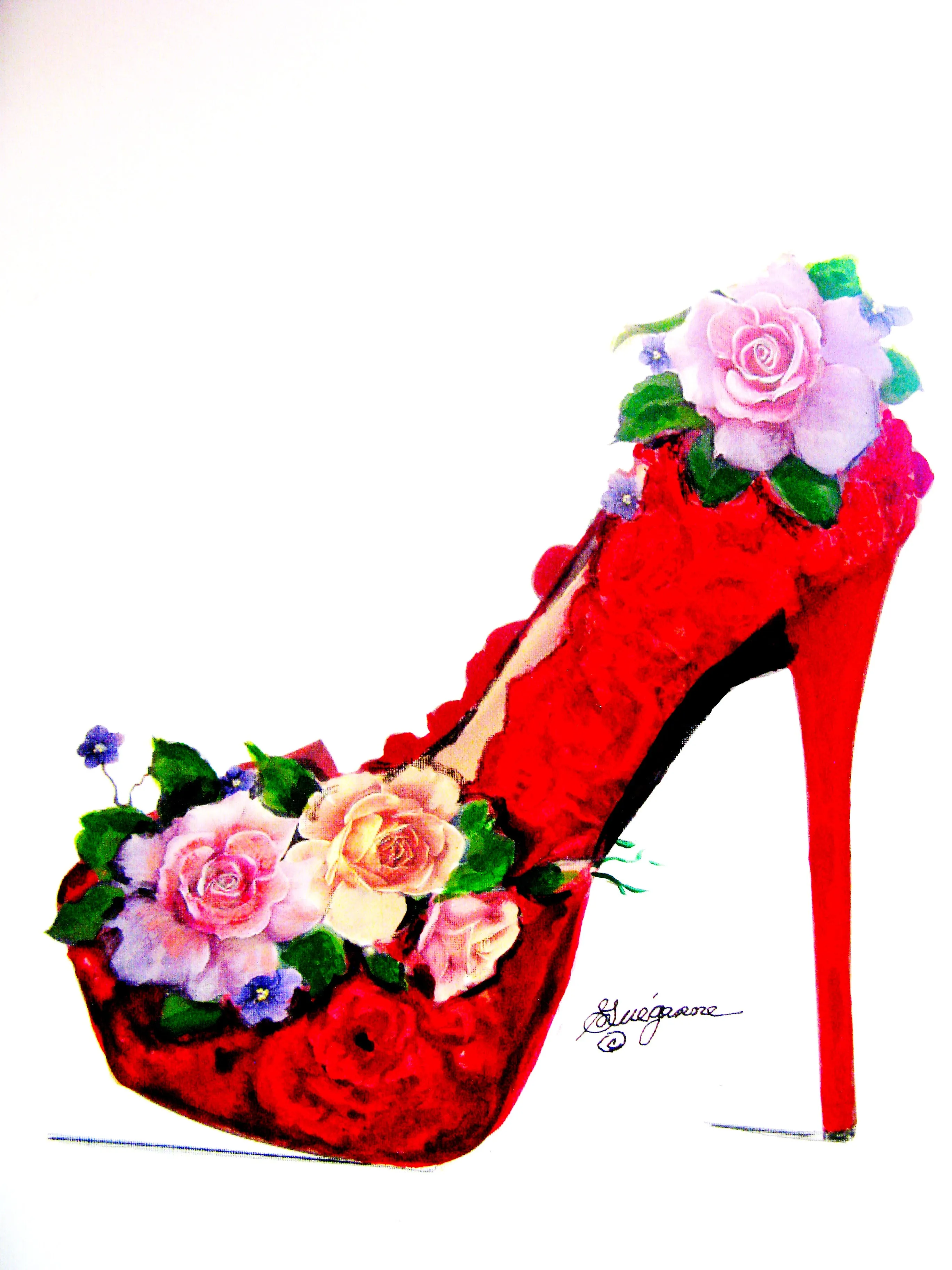 "Active life, active shoes!", Original Native Canadian Painting